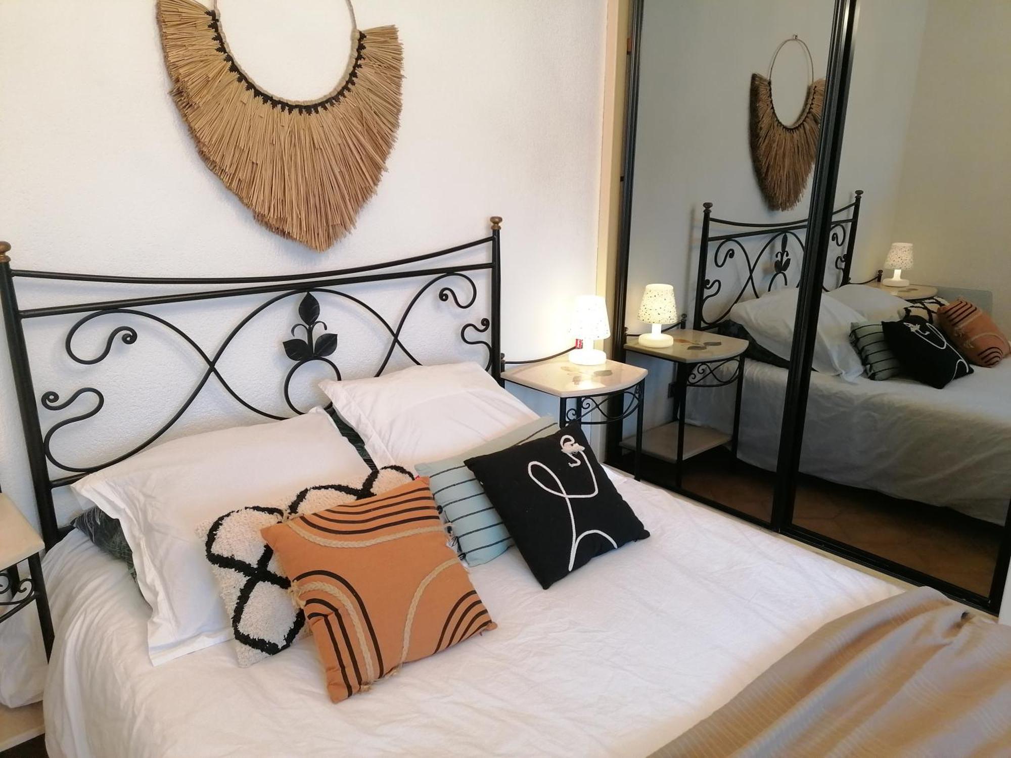 "Le Palmier Dore", Cosy T3 A 3 Minutes A Pied Des Plages, Parking Et Clim 滨海萨纳里 外观 照片