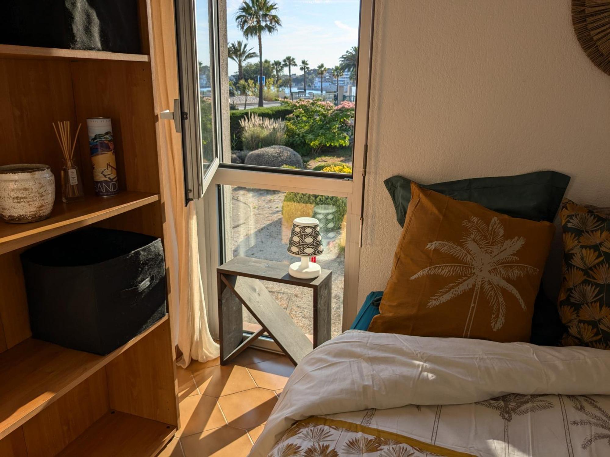 "Le Palmier Dore", Cosy T3 A 3 Minutes A Pied Des Plages, Parking Et Clim 滨海萨纳里 外观 照片