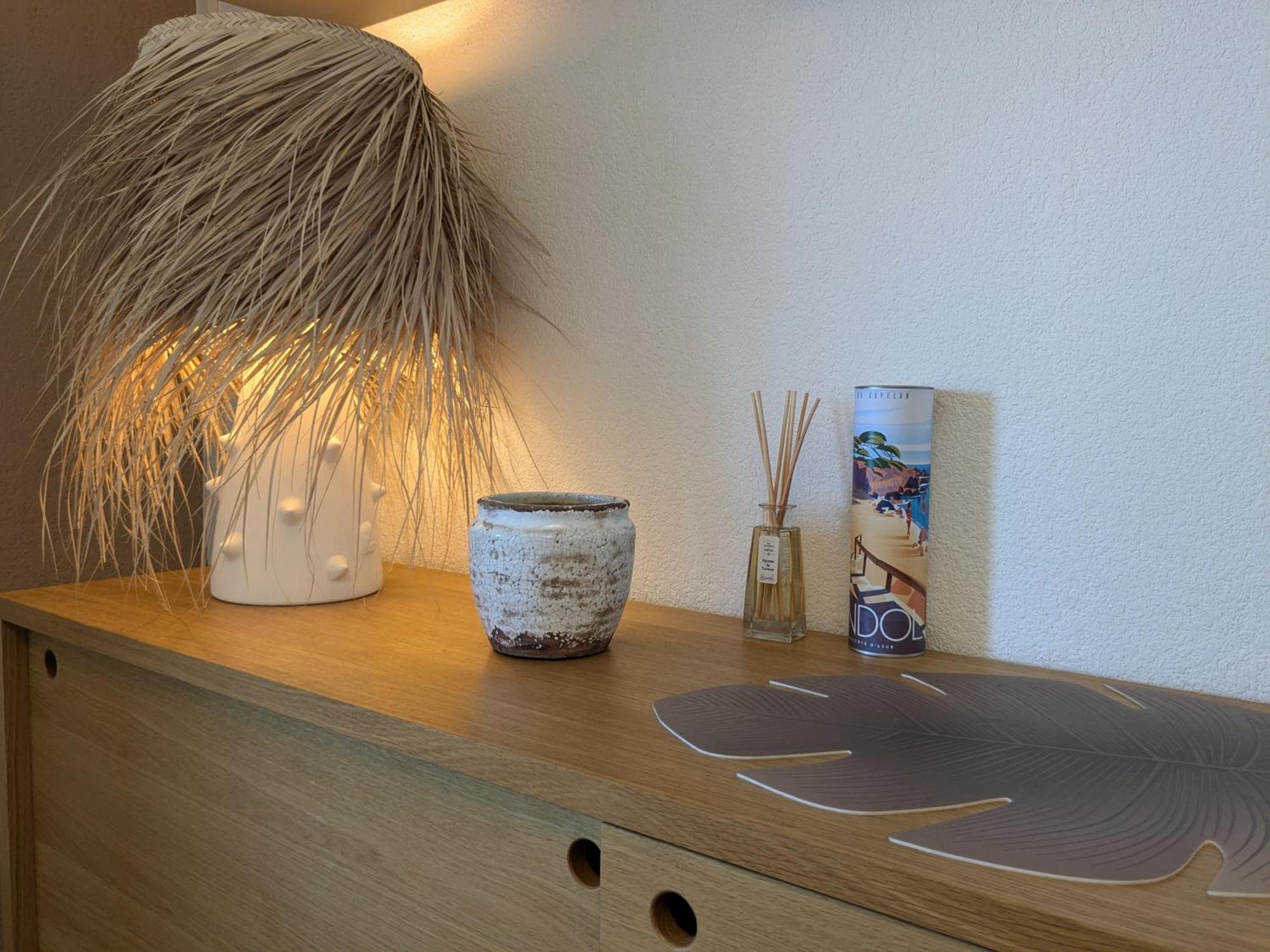 "Le Palmier Dore", Cosy T3 A 3 Minutes A Pied Des Plages, Parking Et Clim 滨海萨纳里 外观 照片