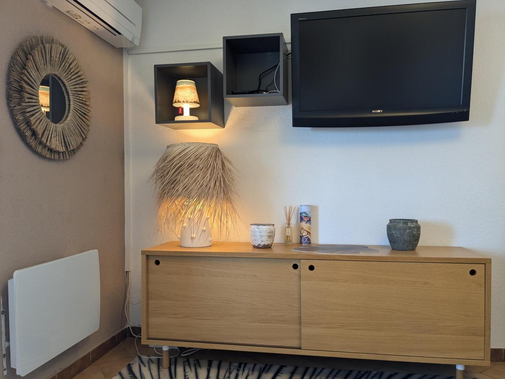 "Le Palmier Dore", Cosy T3 A 3 Minutes A Pied Des Plages, Parking Et Clim 滨海萨纳里 外观 照片