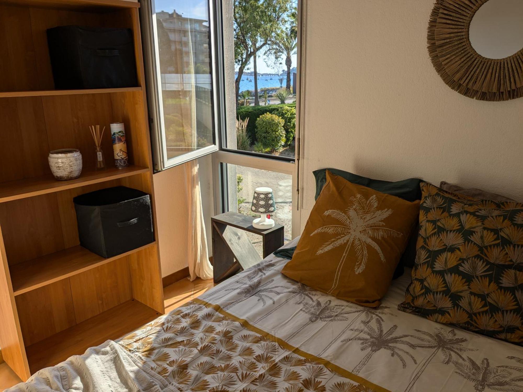 "Le Palmier Dore", Cosy T3 A 3 Minutes A Pied Des Plages, Parking Et Clim 滨海萨纳里 外观 照片