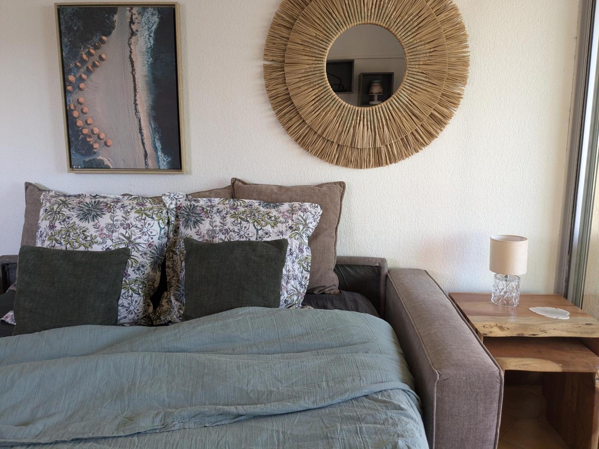 "Le Palmier Dore", Cosy T3 A 3 Minutes A Pied Des Plages, Parking Et Clim 滨海萨纳里 外观 照片