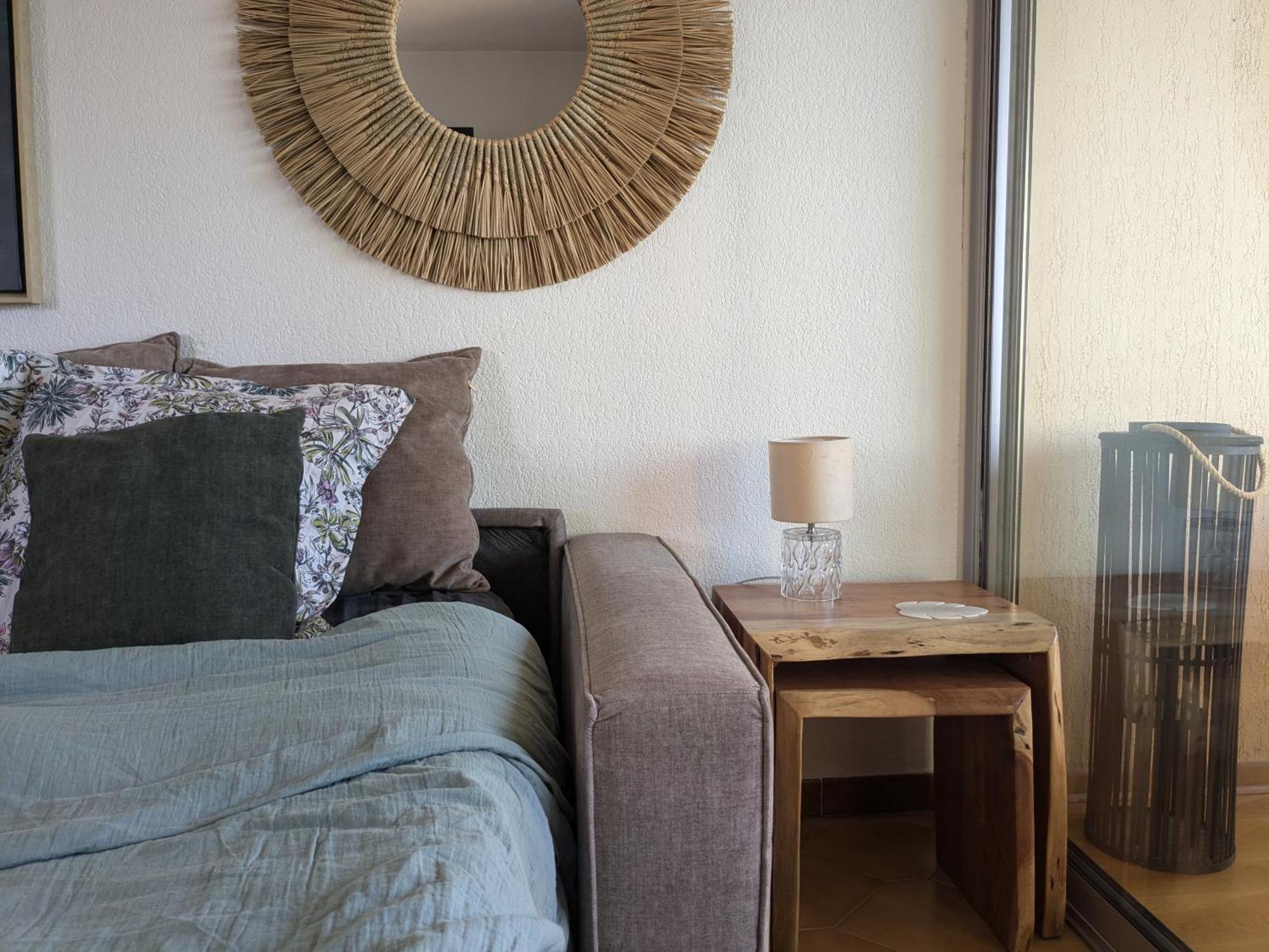"Le Palmier Dore", Cosy T3 A 3 Minutes A Pied Des Plages, Parking Et Clim 滨海萨纳里 外观 照片